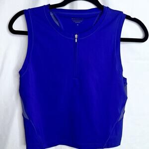 Athleta Advantage Tank Womens Size Medium Purple Sleeveless 1/2 Zip Camisole
